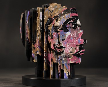 Fractured pattern, object concept from a sincerx painting