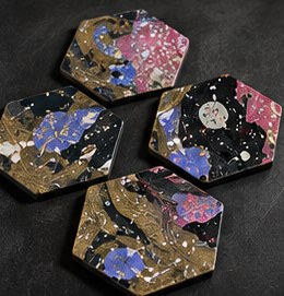 Coasters concept, sculpted from sincerx painted surfaces
